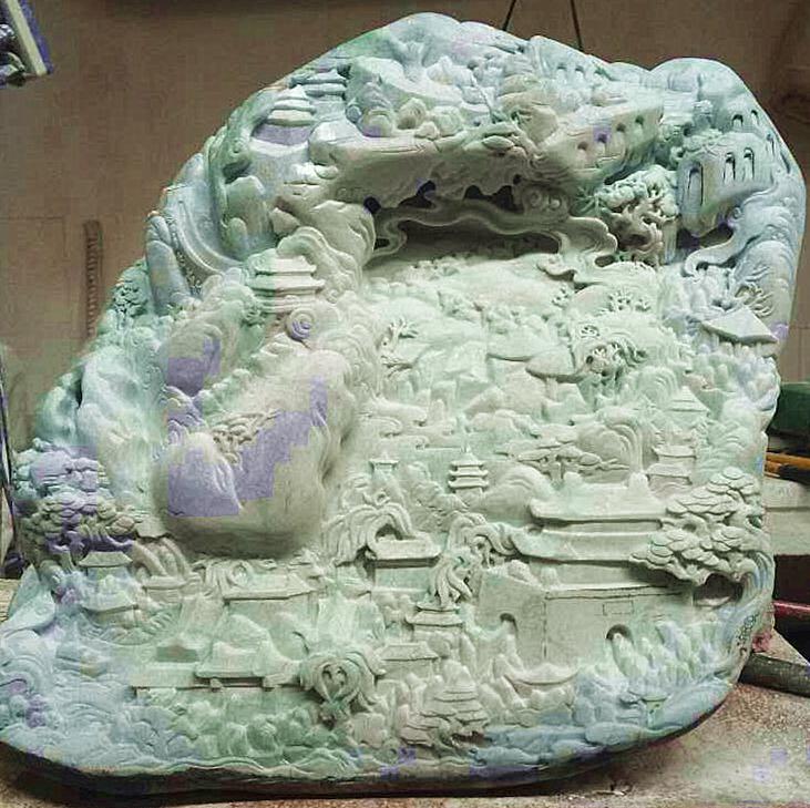 《赶大营风云录》历史画面将在大型翡翠原石上雕刻再现