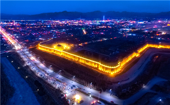 蔚县古城夜景图片